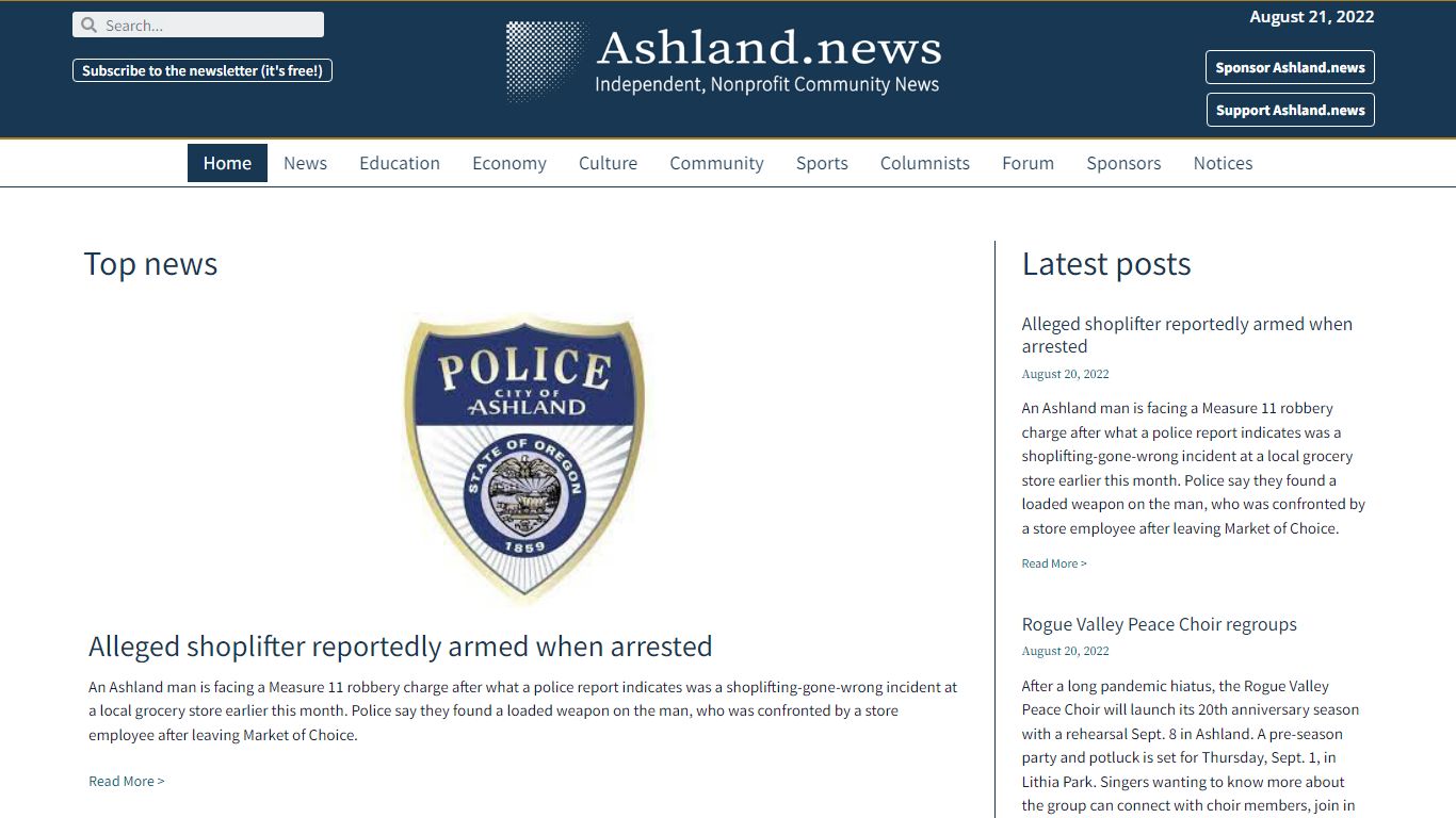 Ashland News - Independent, Nonprofit, Community News